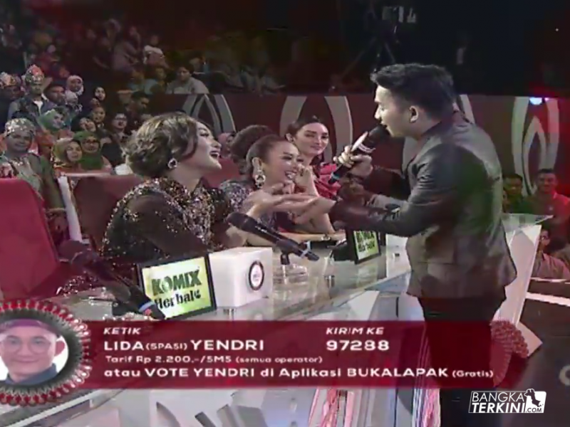 Penampilan Yendri Gemilang di Liga Dangdut Indonesia Perwakilan Bangka Belitung, Jum'at (30/03/2018).