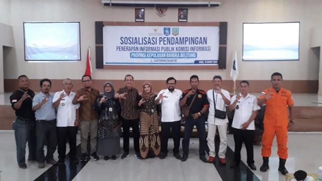 KI Babel Bersama Diskominfo Beltim Gelar Sosialisasi Pendampingan Penerapan Keterbukaan Informasi Publik