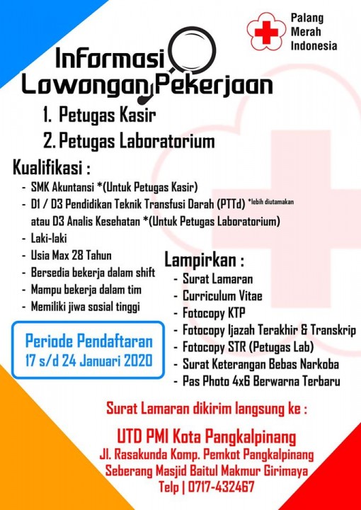 loker Pekerjaan Palang Merah Indonesia