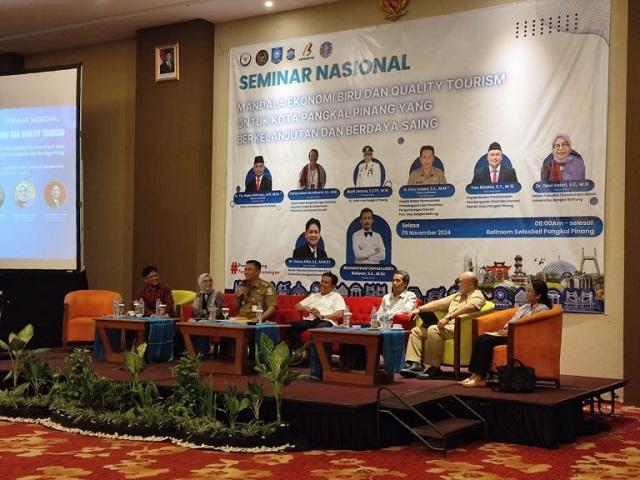 Budi Utama Buka Seminar Nasional Mandala Ekonomi Biru dan Quality Tourism untuk Kota Pangkalpinang Berkelanjutan dan Berdaya Saing