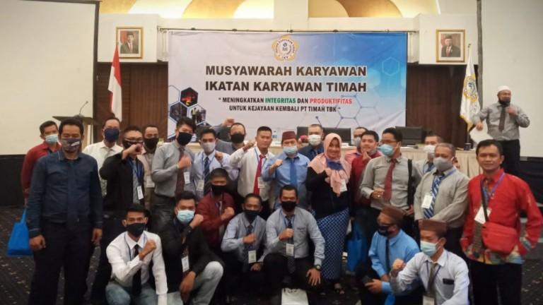 Musyawarah Karyawan (Muskar) Ikatan Karyawan Timah (IKT) yang berlangsung di Hotel Santika, Minggu (13/09/2020).