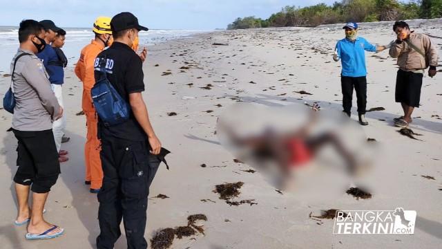 Hilang Saat Mancing di laut, Hasan Basri di temukan Meninggal Dunia. (Ilham Bangka Tengah/Bangka Terkini)
