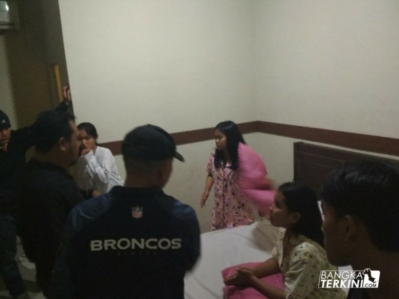 Polisi Sektor (Polsek) Taman Sari gelar giat rutin cipta kondisi, di Hotel atau penginapan seputaran kota Pangkalpinang, Sabtu (14/04/2018).