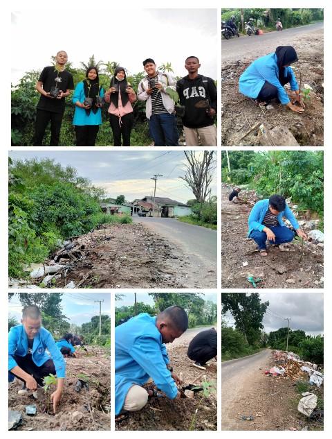 Mahasiswa Teknik Pertambangan UBB Gelar Reboisasi di TPA Parit Enam