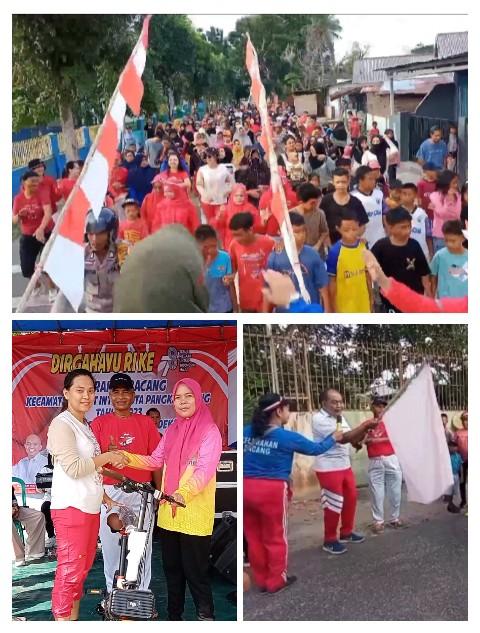 Meriah, Warga Kelurahan Bacang Kompak Ikuti Jalan Sehat Merdeka