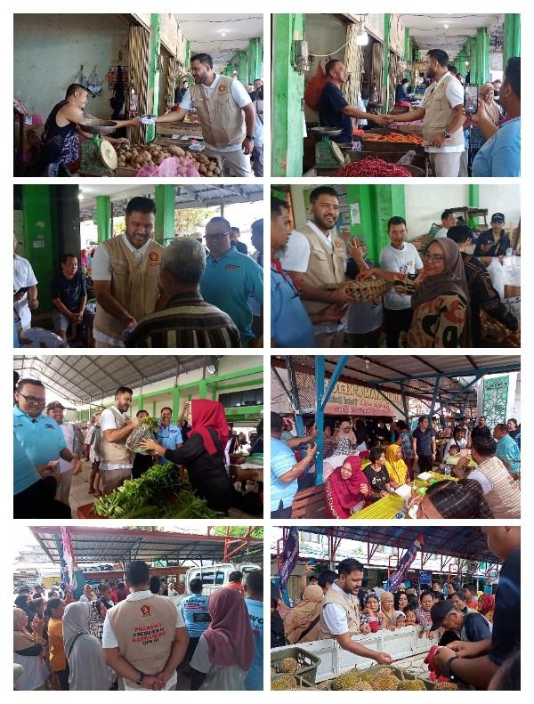 Pedagang dan Pengunjung Pasar Manggar Beltim 'Heboh' Hadirnya Harwendro Ponakan Prabowo