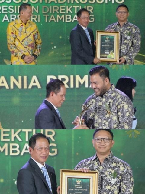 Penghargaan tersebut diserahkan langsung oleh Menteri Lingkungan Hidup RI, Hanif Faisol Nurofiq. Dalam kesempatan yang sama, Direktur Utama Arsari Tambang, Aryo P.S. Djojohadikusumo juga menerima penghargaan Green Leadership Proper, sementara Komisaris MSP, Harwendro Adityo Dewanto menerima penghargaan Proper Emas atas kontribusi perusahaan dalam pengelolaan lingkungan yang berkelanjutan, di Kawasan Taman Mini Indonesia Indah, 7 April 2026.
