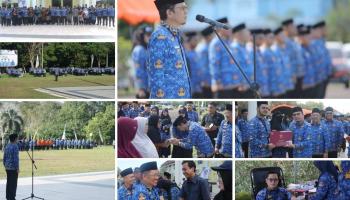 BANGKA TENGAH, BANGKATERKINI – Memperingati Hari Ulang Tahun (HUT) ke-54 Korps Pegawai Republik Indonesia (Korpri),
