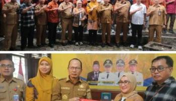 BANGKA TENGAH, BANGKATERKINI  – Bupati Bangka Tengah, Algafry Rahman, bersama Kepala Tata Usaha Sentra Mulya,