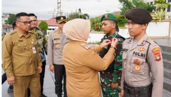 Jadi Pembina Apel Gabungan Persiapan Pengamanan TPS, Lusje Tabalujan Tekankan,