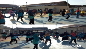 Kegiatan ini berupa aktivitas senam pagi yang berhasil menarik antusias,