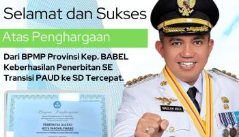 Pemkot Pangkalpinang Kembali Raih Penghargaan dari Provinsi Bangka Belitung