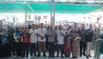 BANGKA TENGAH, BANGKATERKINI – Bupati Bangka Tengah (Bateng) Algafry Rahman didampingi Wakil Bupati, Efrianda, sambut,