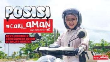PANGKALPINANG, BANGKATERKINI - Seperti ini Posisi Duduk #Cari_Aman Saat Berkendara Versi Honda Babel