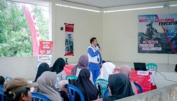 Sosialisasi Keselamatan Berkendara di Desa Bulu Tumbang Bersama Honda Babel