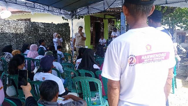 Warga Desa Air Belo Sambut Hangat, Caleg DPR RI Dapil Babel Harwendro Adityo Dewanto