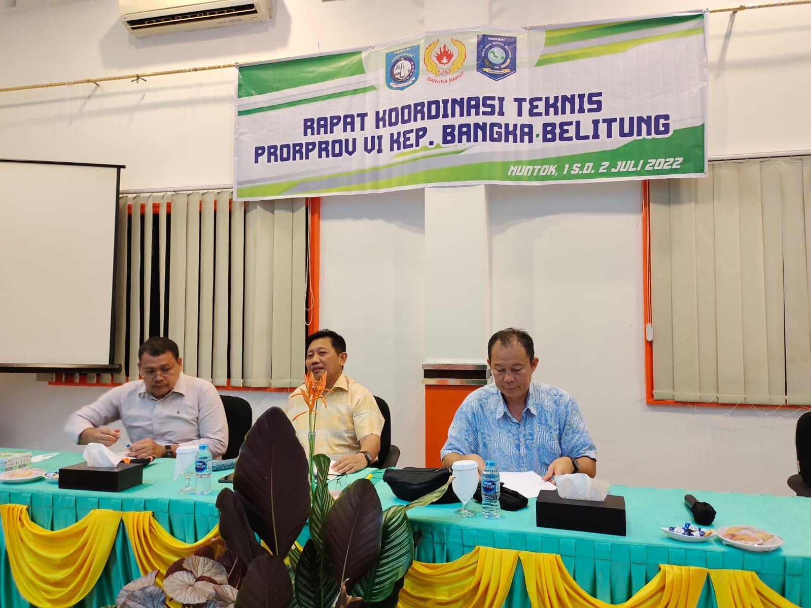 Panitia Besar Porprov VI Babel Gelar Rapat Koordinasi Teknis
