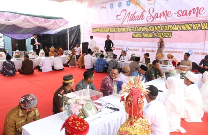 Sebanyak 20 Pasangan dari Bangka Tengah Ikuti Nikah Massal