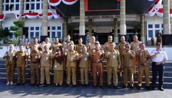 Apel Gabungan Perdana, Pj Wako Budi Utama Ingatkan Disiplin Kerja,