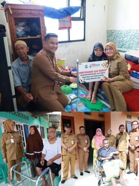 Wakil Wali Kota Pangkalpinang, Dessy Ayutrisna, turun langsung meninjau penyaluran bantuan alat bantu mobilitas bagi warga penerima manfaat di Kecamatan Pangkal Balam, Selasa (18/11/2025).